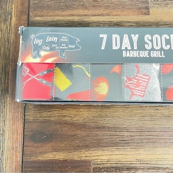 7 Day Socks Barbecue Men’s Socks US 8-12 NWT - Picture 2 of 5